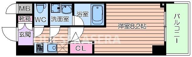 FORTUNEY大手前(1K/3階)の間取り写真
