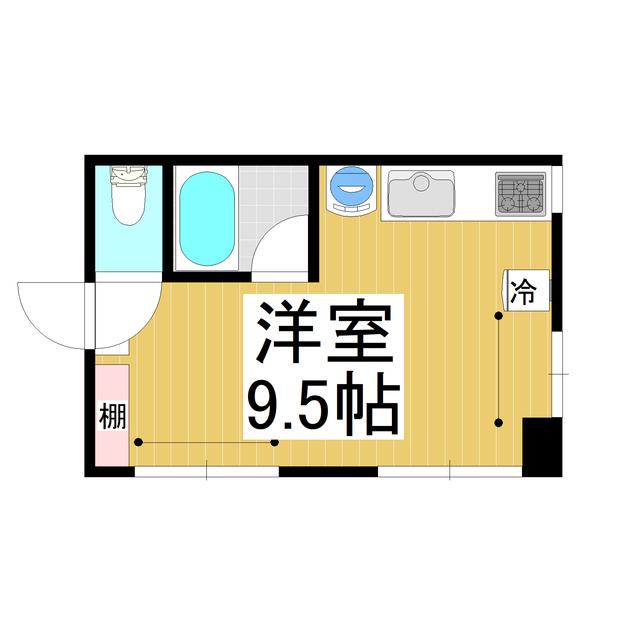 サンマルタンコーポ(ワンルーム/5階)の間取り写真