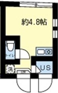 グロスピエール高円寺(ワンルーム/1階)の間取り写真