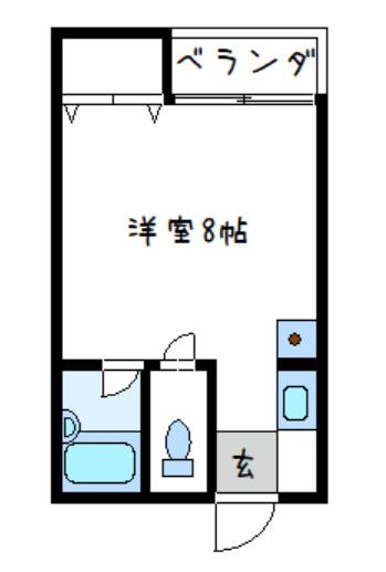 リベルテ古川橋(1K/2階)の間取り写真