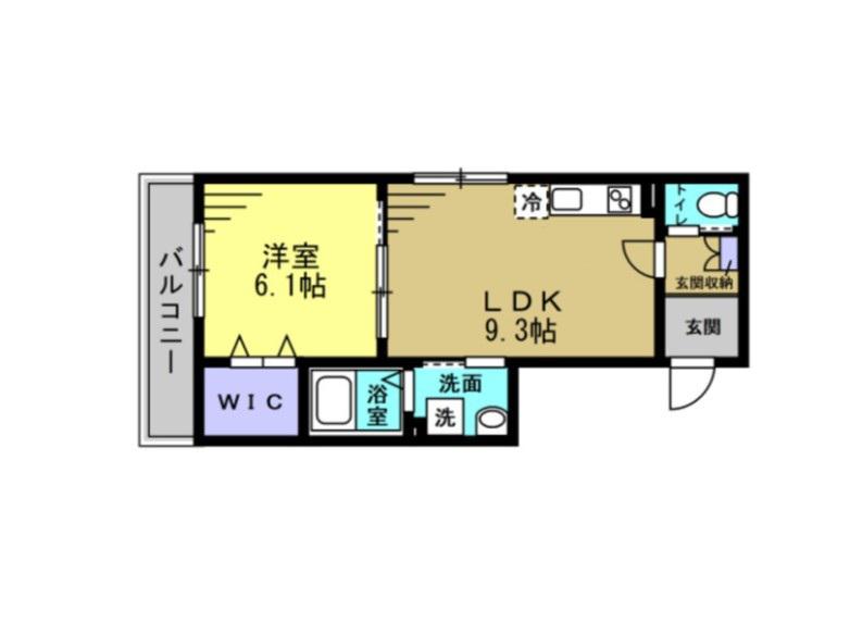 PLAISIR(1LDK/3階)の間取り写真