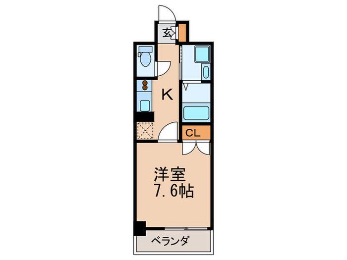 MAISON DE GASPARD名駅(1K/5階)の間取り写真