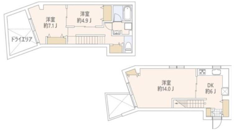GRANDSTORY用賀II(2LDK/1階)の間取り写真