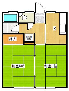 誠荘(2K/2階)の間取り写真