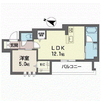 ポントルミネール(1LDK/2階)の間取り写真