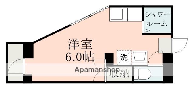 田上中央ビル(1K/3階)の間取り写真