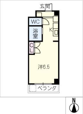 LIFE参番館(ワンルーム/3階)の間取り写真