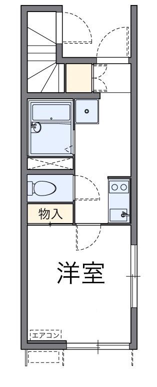 東急大井町線 下神明駅 徒歩8分 2階建 築16年(1K/1階)の間取り写真
