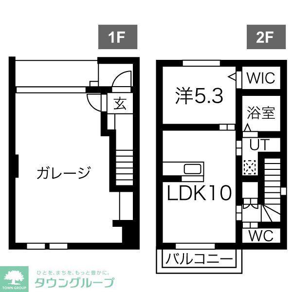 YS GARAGE I(1LDK/1階)の間取り写真