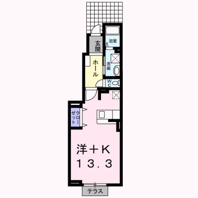シーサイドナカノ(ワンルーム/1階)の間取り写真
