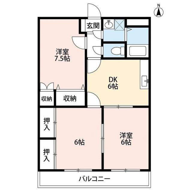 メゾンクオリティーI(3DK/1階)の間取り写真