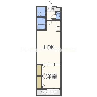 フジパレス塚本(1LDK/1階)の間取り写真