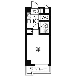 プロクシィ広路本町(1K/3階)の間取り写真