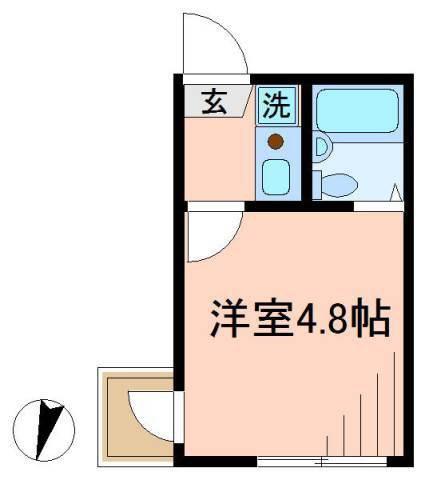 ブルーム北千住(ワンルーム/2階)の間取り写真