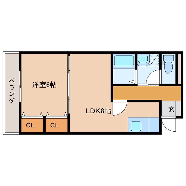セイシェルハイム11(1LDK/1階)の間取り写真