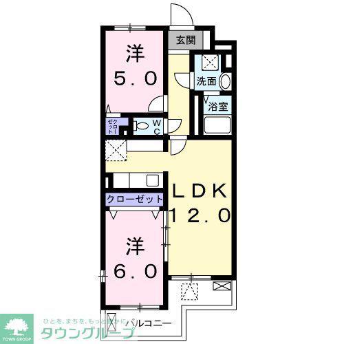 LA SOURCE(2LDK/3階)の間取り写真