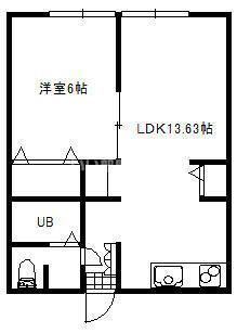 クレアシオンI(1LDK/1階)の間取り写真