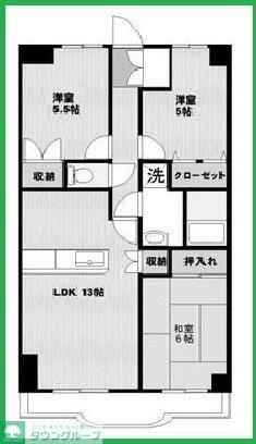GS向ヶ丘(3LDK/4階)の間取り写真