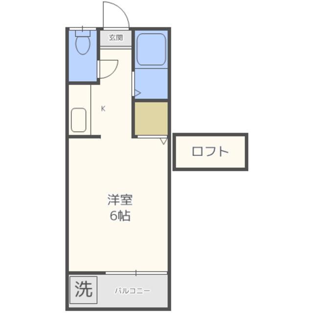 ブエナビスタ梅林(1K/1階)の間取り写真