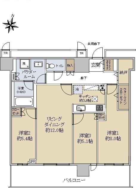 ONE札幌ステーションタワー(3LDK/29階)の間取り写真