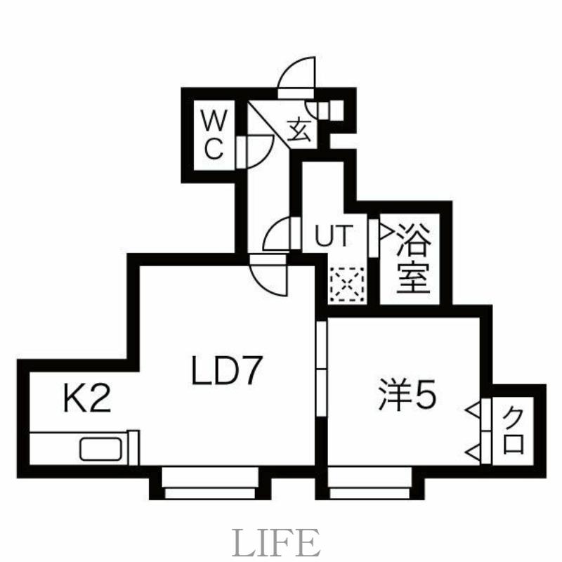 ヴェローチェ(1LDK/2階)の間取り写真