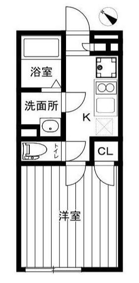 SALETTA光が丘公園(1K/3階)の間取り写真