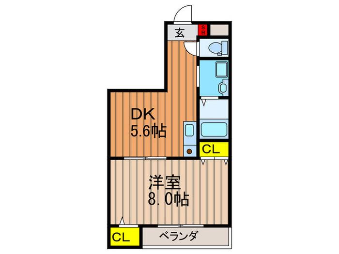 アメニティステーション東山(1DK/2階)の間取り写真