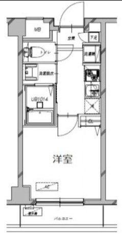 セルベコート鷺宮(1K/3階)の間取り写真