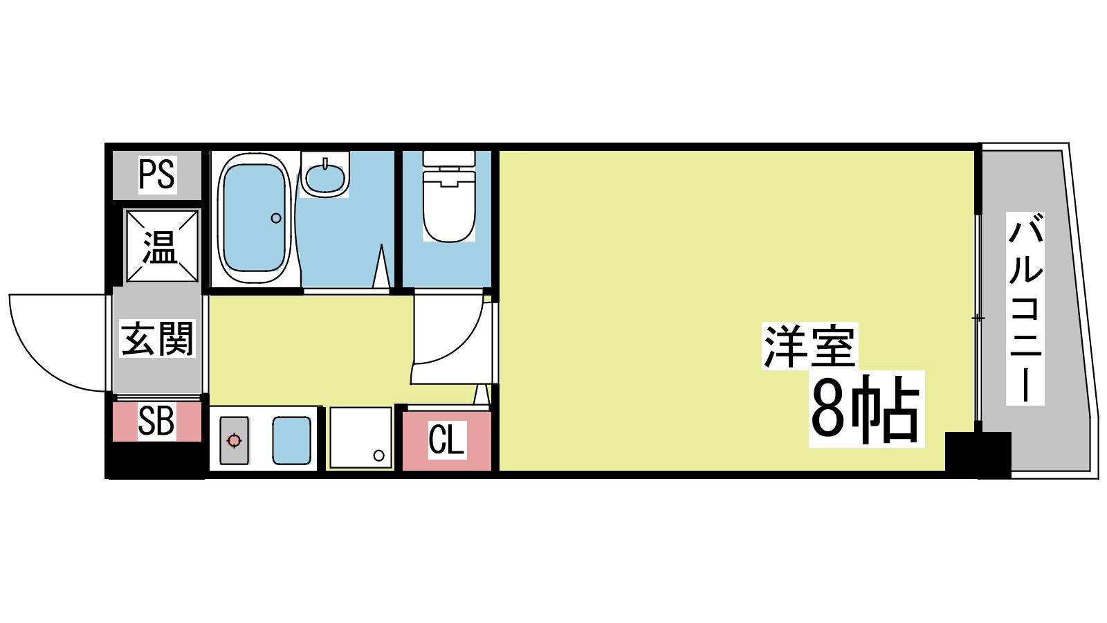 レジデンス米倉(1K/1階)の間取り写真