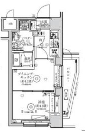 レアライズ赤羽イースト(1DK/1階)の間取り写真