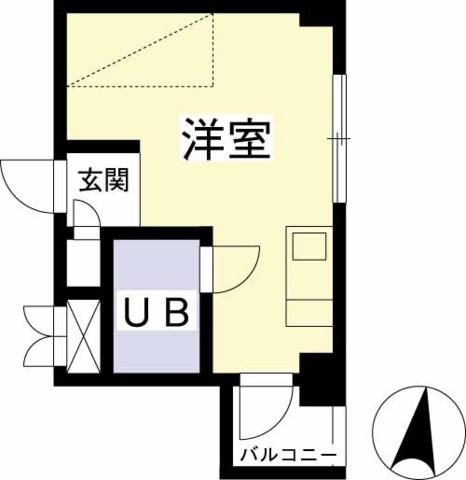 ハイムIT(ワンルーム/1階)の間取り写真