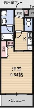 プレジオ新大阪(1K/9階)の間取り写真