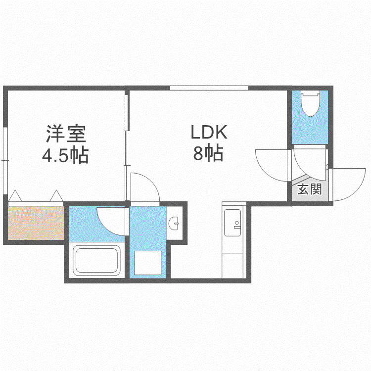 プラビス(1LDK/3階)の間取り写真