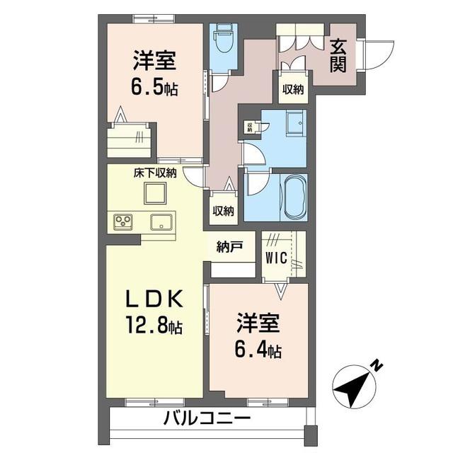 グリナージュ(2LDK/1階)の間取り写真