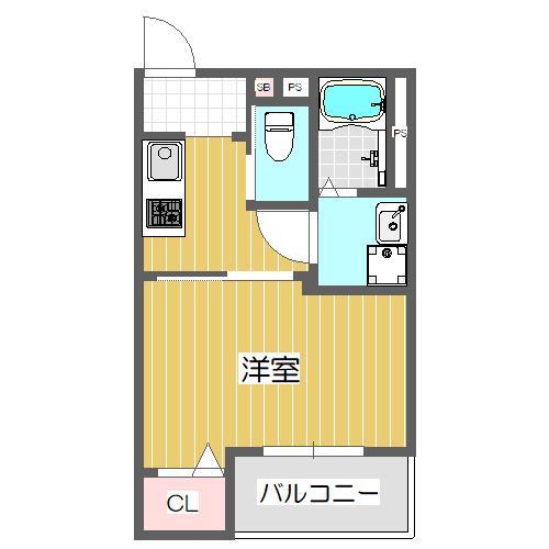 JSGARDEN(1K/2階)の間取り写真