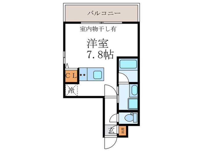 GOOD8 MIRAI上賀茂(ワンルーム/1階)の間取り写真