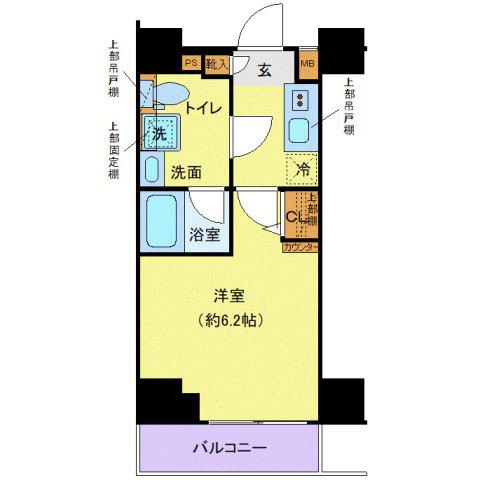 クレヴィスタ綾瀬(1K/8階)の間取り写真