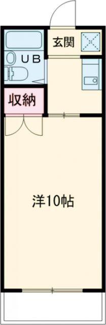 マンションKM-1(1K/3階)の間取り写真
