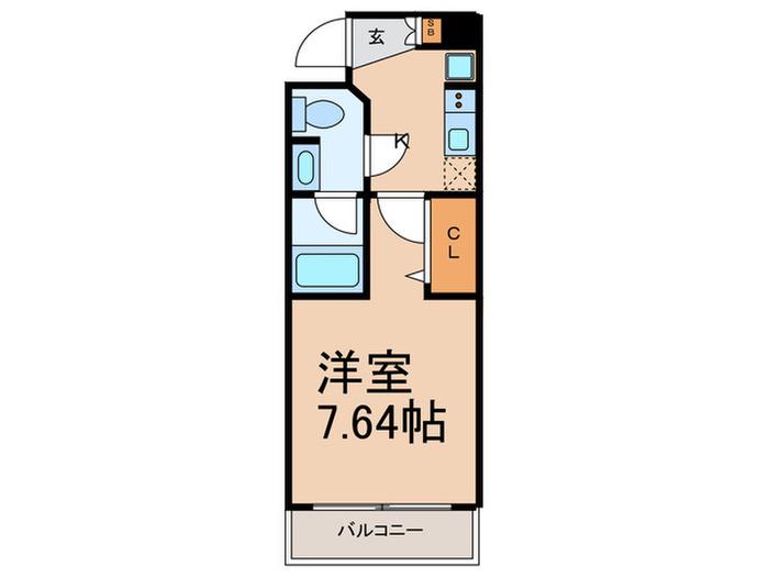 SHOKEN RESIDENCE早稲田(1K/5階)の間取り写真