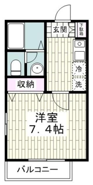 パナエイト(1K/2階)の間取り写真