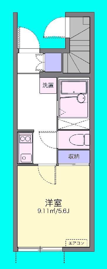 ケイハウス(1K/1階)の間取り写真