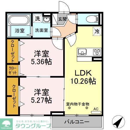 MIWASTAGEII(2LDK/2階)の間取り写真