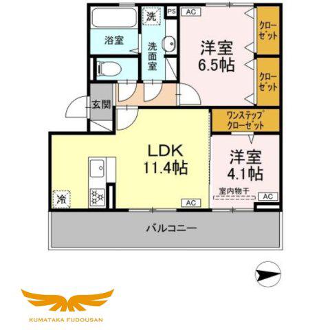 ヴェルドミール蓮台寺(2LDK/3階)の間取り写真