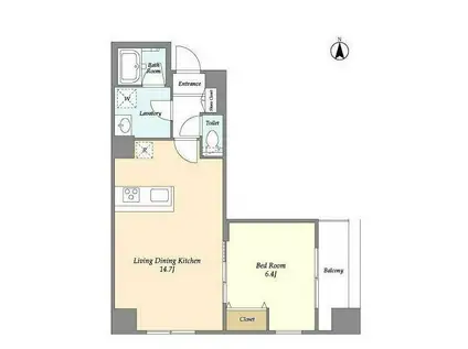 LOC`S DAITABASHI(1LDK/5階)の間取り写真