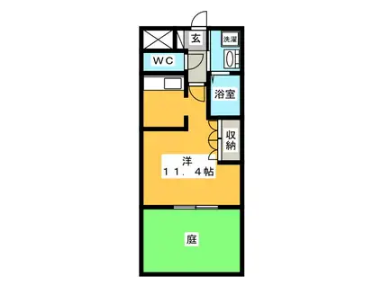 BLUE BOSS(ワンルーム/1階)の間取り写真