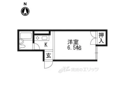 TOS STUDIO(ワンルーム/1階)の間取り写真