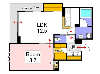 SHAMAISONGRAND七日市(1LDK/3階)の間取り写真