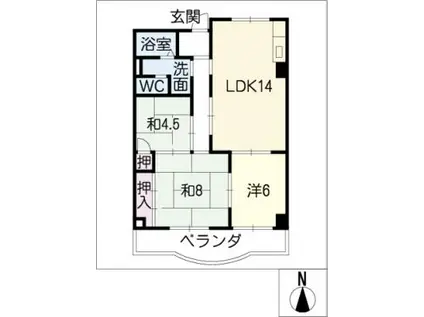 フレシール(3LDK/3階)の間取り写真