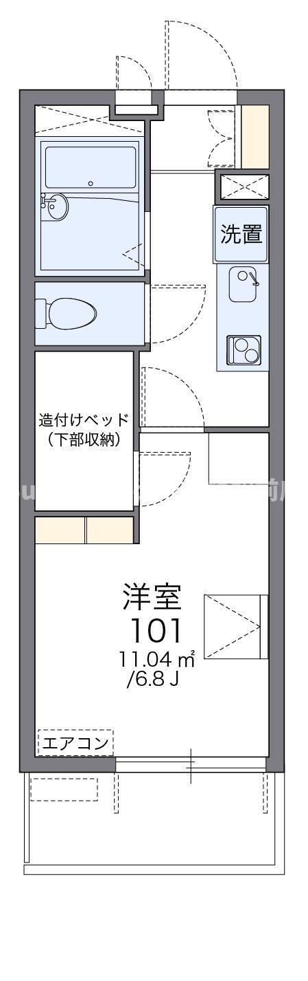 レオパレスコンパル歌島(1K/2階)の間取り写真