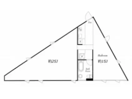 WEEKEND HOUSE ALLEY(ワンルーム/2階)の間取り写真